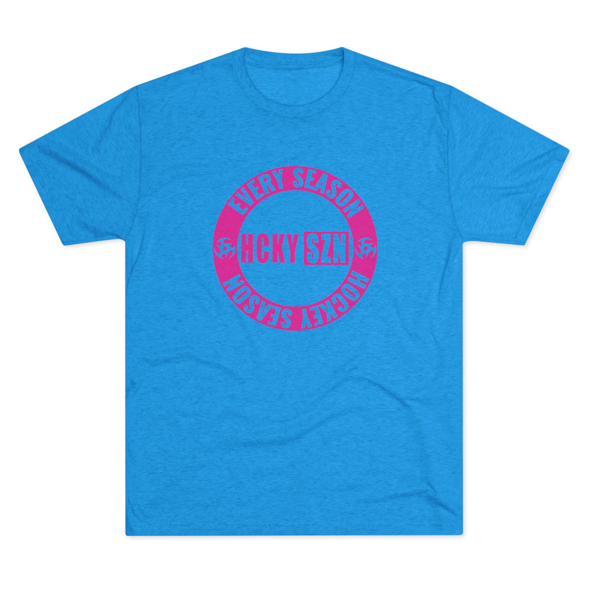 HCKY SZN Circle Logo TriBlend Tee Shirt (Hot Pink) - Various Colors