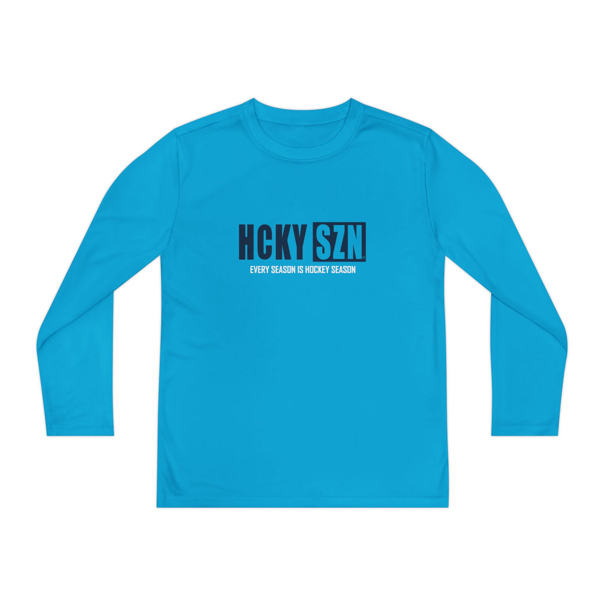 Every Season is HCKY SZN Youth Competitor Long Sleeve Tee (Navy Logo) - Various Colors