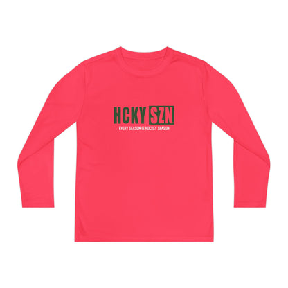 Every Season is HCKY SZN Youth Competitor Long Sleeve Tee (Forest Logo) - Various Colors