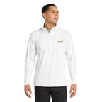 HCKY SZN Embroidered Quarter-Zip Pullover (White/Orange)