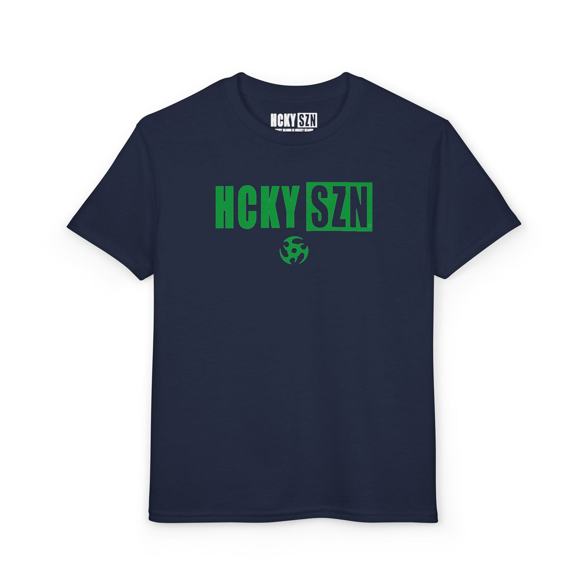 Youth HCKY SZN DryBlend Tee Shirt (Green Logo) - Various Colors
