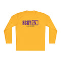HCKYSZN (All Gas) Long Sleeve Adult Performance Tee - Gold/Purple/Black