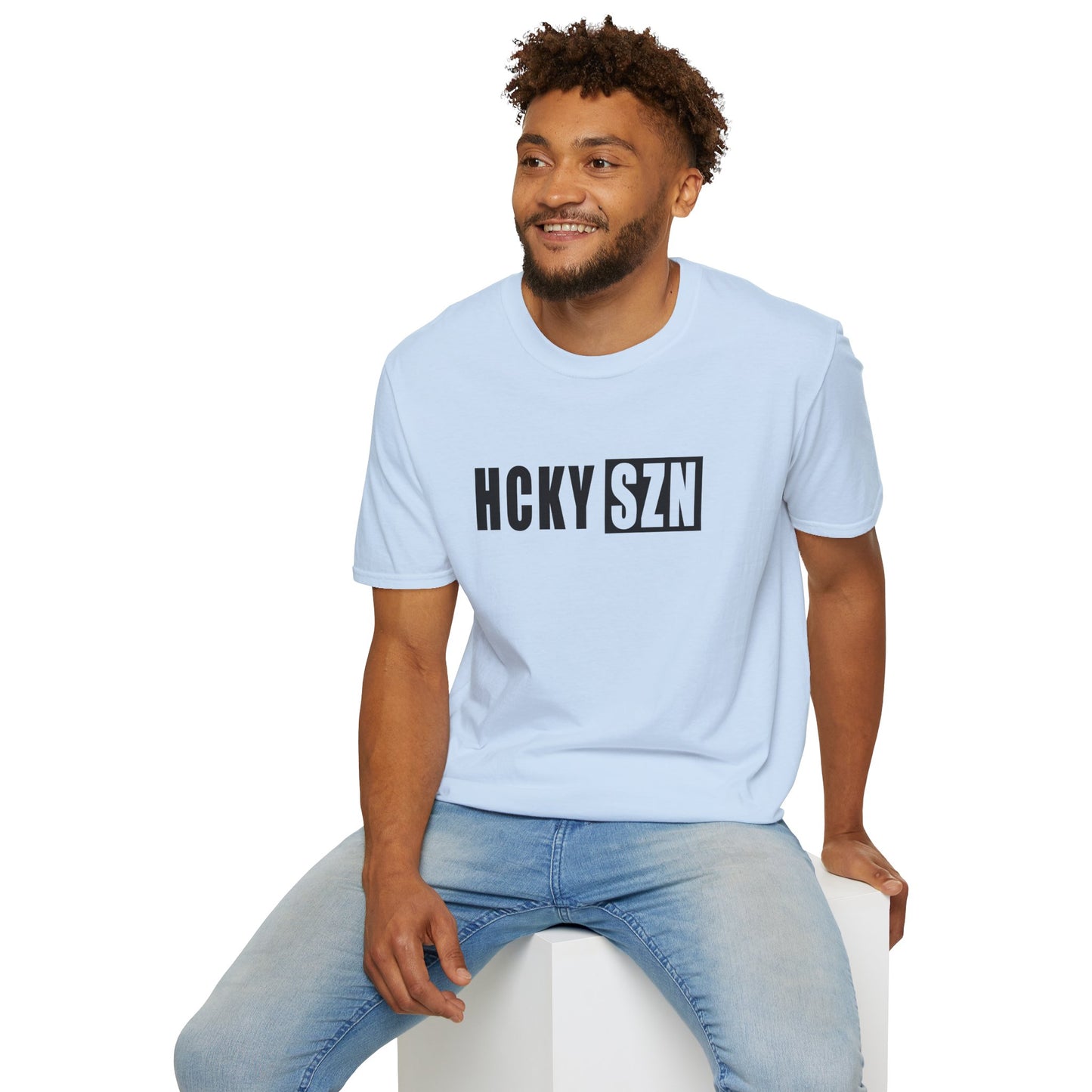 HCKY SZN Softstyle Tee Shirt (Light Blue)