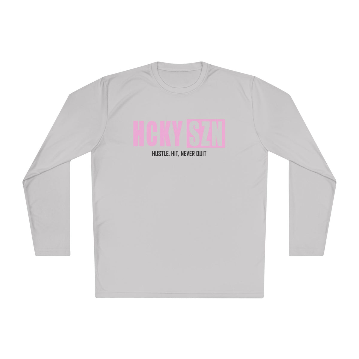 HCKYSZN (Hustle Hit) Adult Performance Tee - Silver/Pink/Black