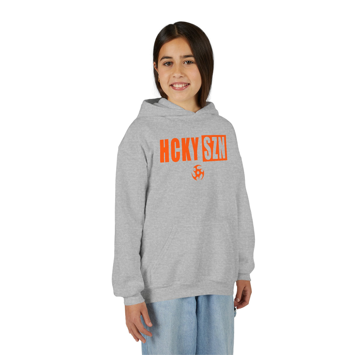 Youth HCKY SZN (Orange Logo) Hooded Sweatshirt - Various Colors