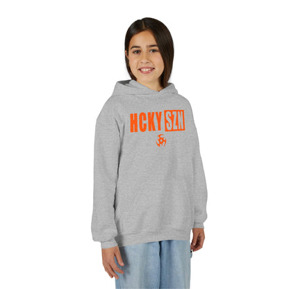 Youth HCKY SZN (Orange Logo) Hooded Sweatshirt - Various Colors