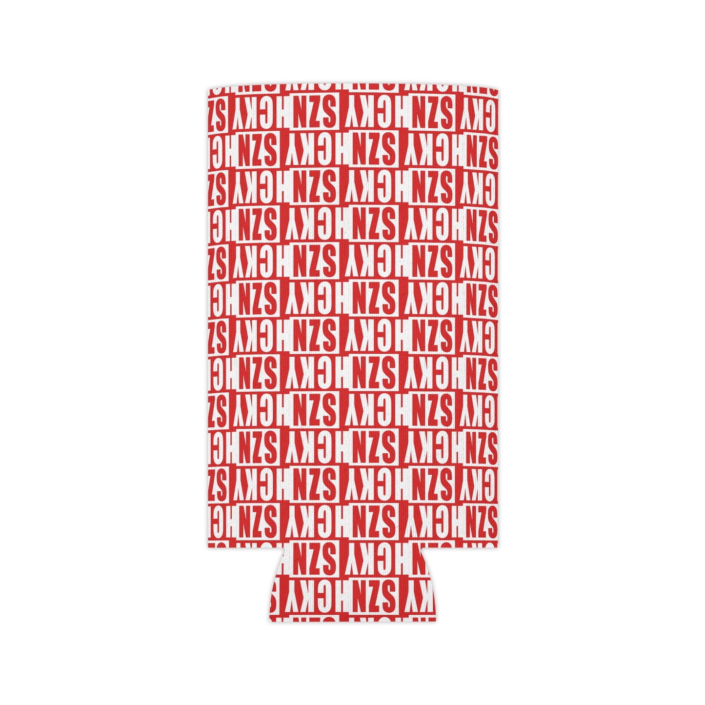 HCKY SZN AOP Slim Can Cooler (Red)