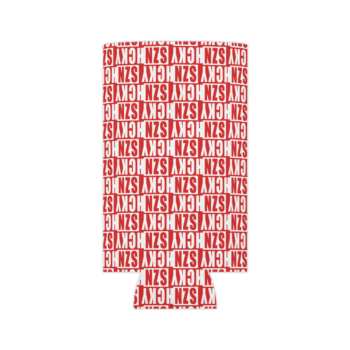 HCKY SZN AOP Slim Can Cooler (Red)