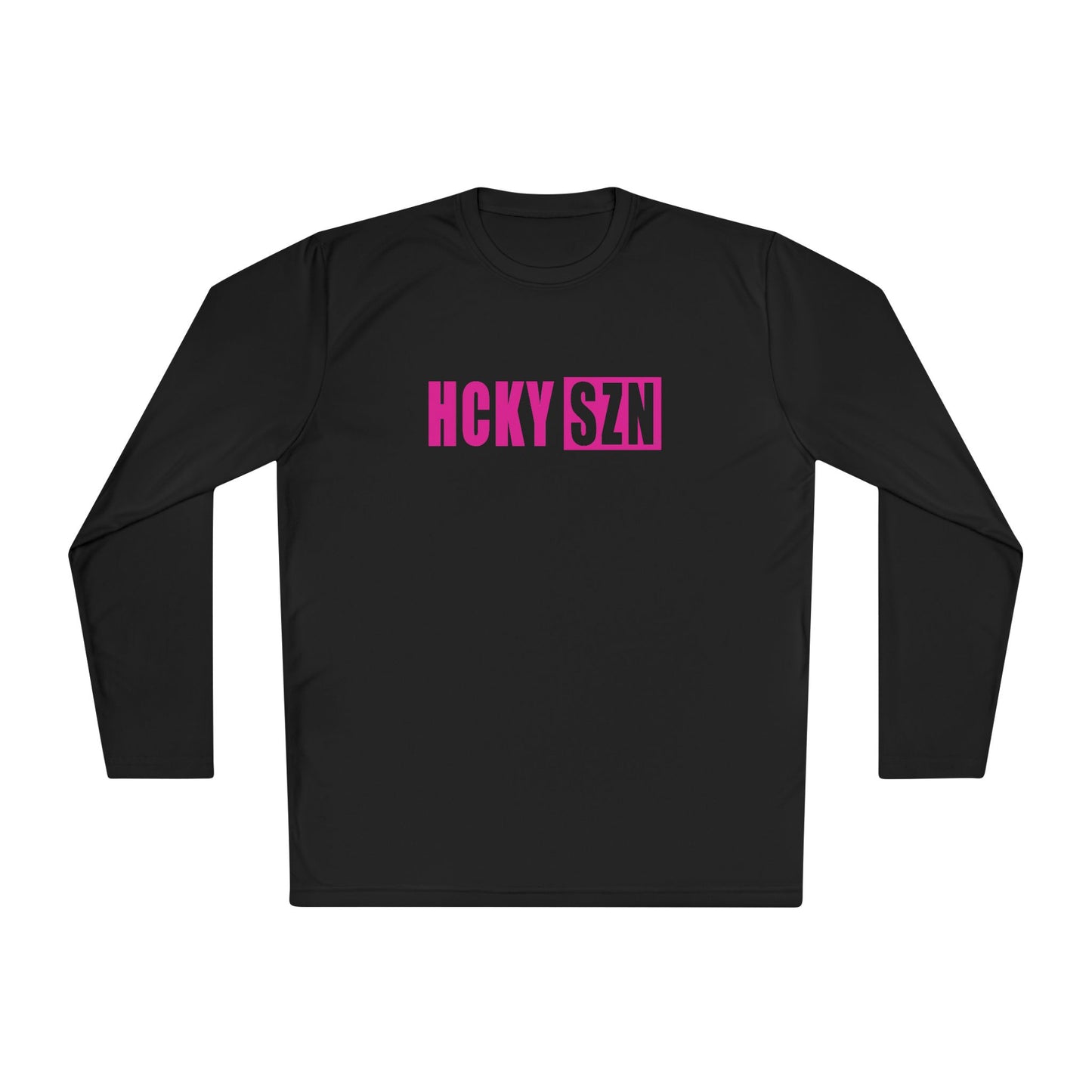 HCKY SZN Performance Long Sleeve Tee (Hot Pink Logo) - Various Colors
