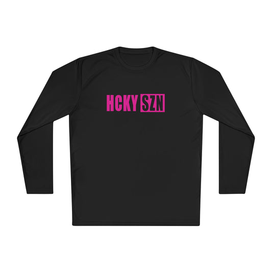 HCKY SZN Performance Long Sleeve Tee (Hot Pink Logo) - Various Colors