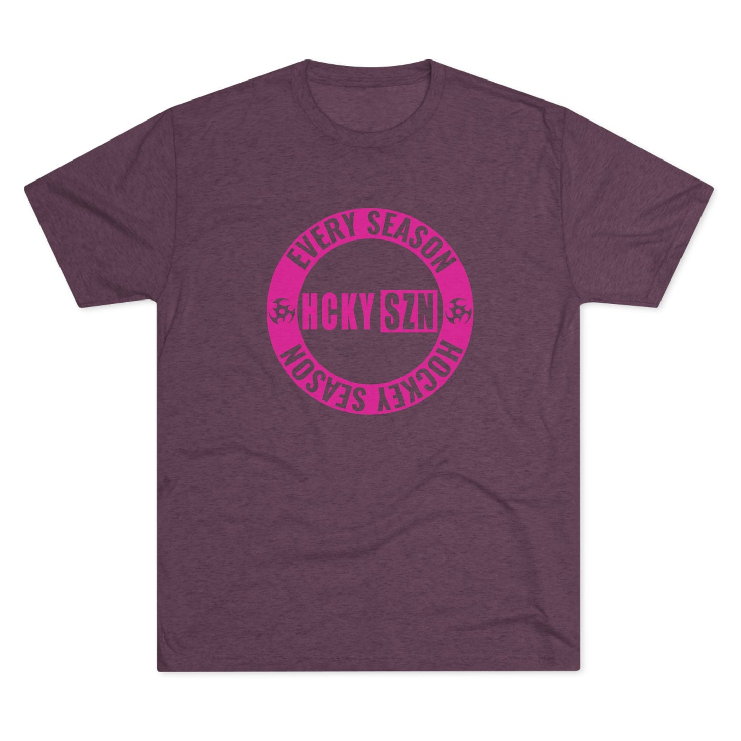 HCKY SZN Circle Logo TriBlend Tee Shirt (Hot Pink) - Various Colors