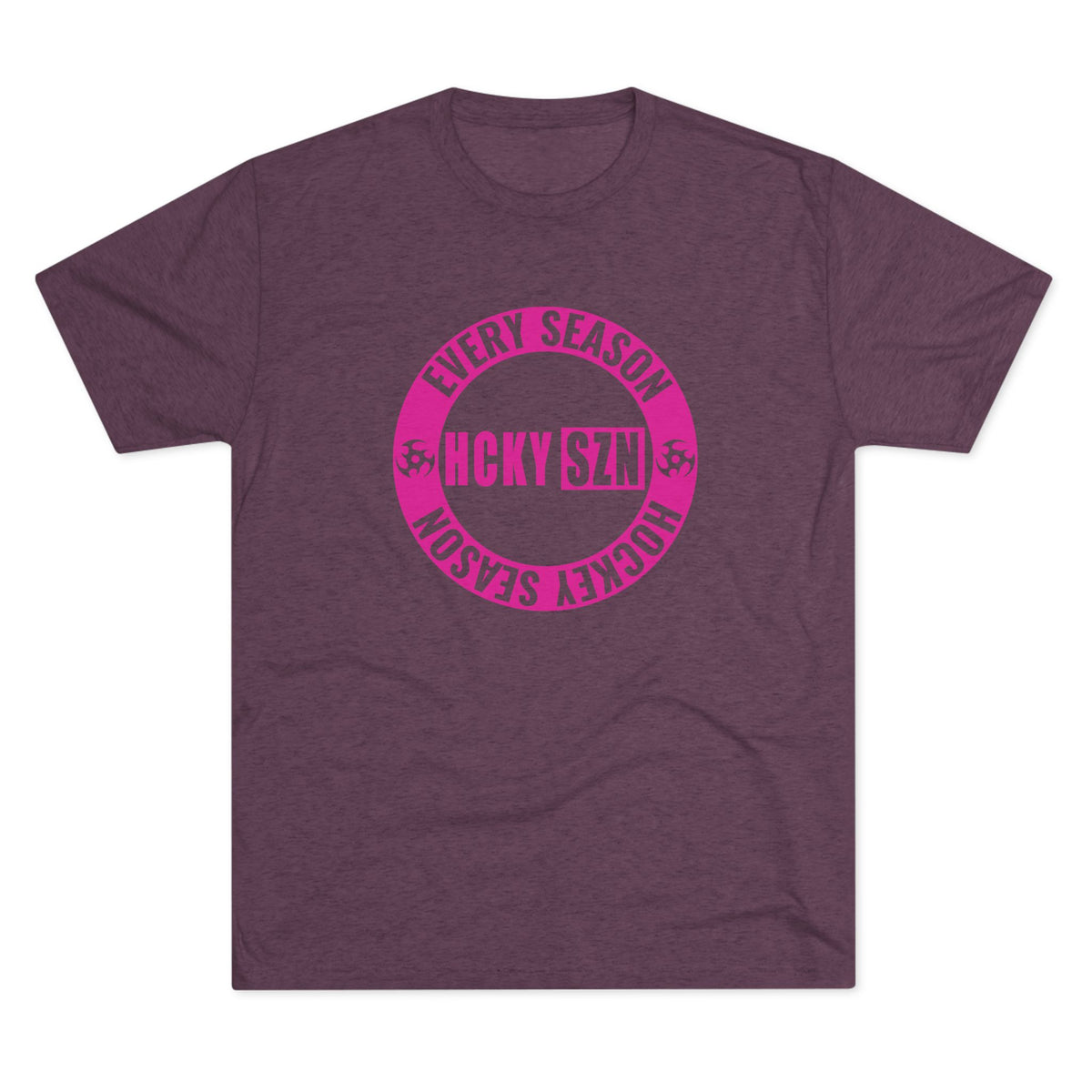 HCKY SZN Circle Logo TriBlend Tee Shirt (Hot Pink) - Various Colors