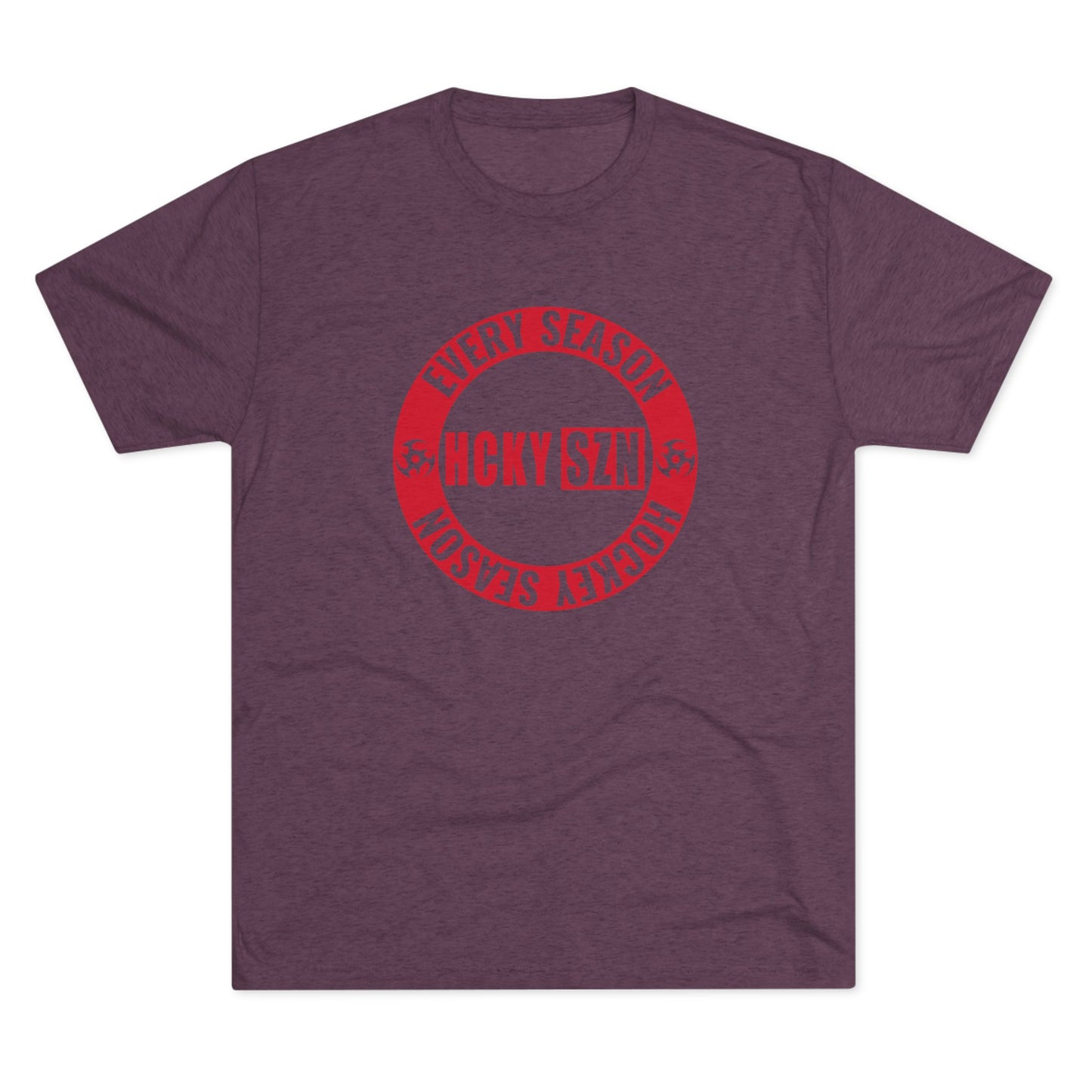 HCKY SZN Circle Logo TriBlend Tee Shirt (Red) - Various Colors