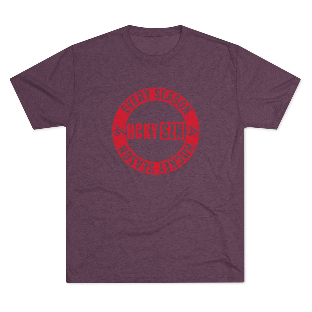HCKY SZN Circle Logo TriBlend Tee Shirt (Red) - Various Colors