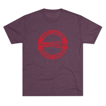 HCKY SZN Circle Logo TriBlend Tee Shirt (Red) - Various Colors