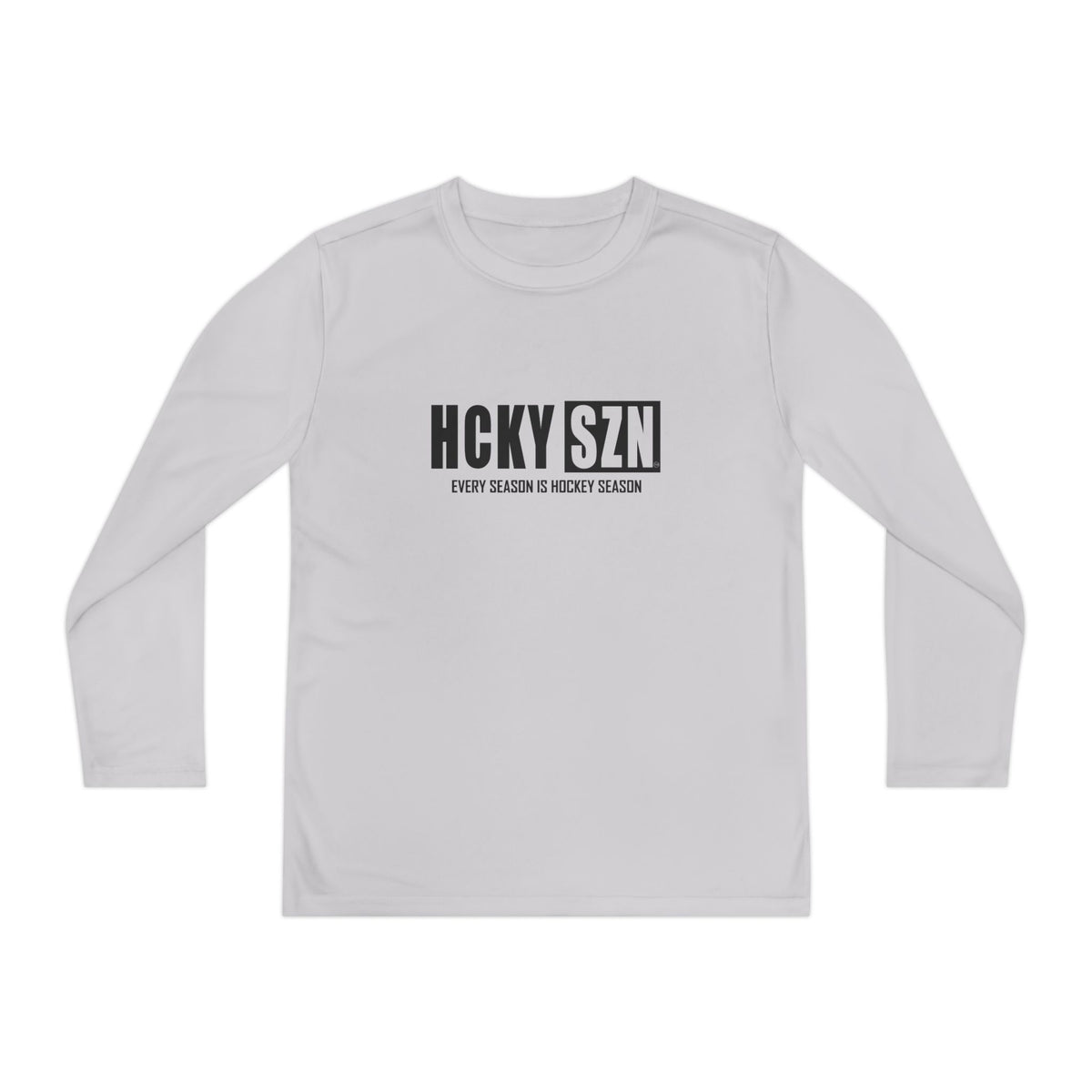 Every Season is HCKY SZN Youth Competitor Long Sleeve Tee (Black Logo) - Various Colors