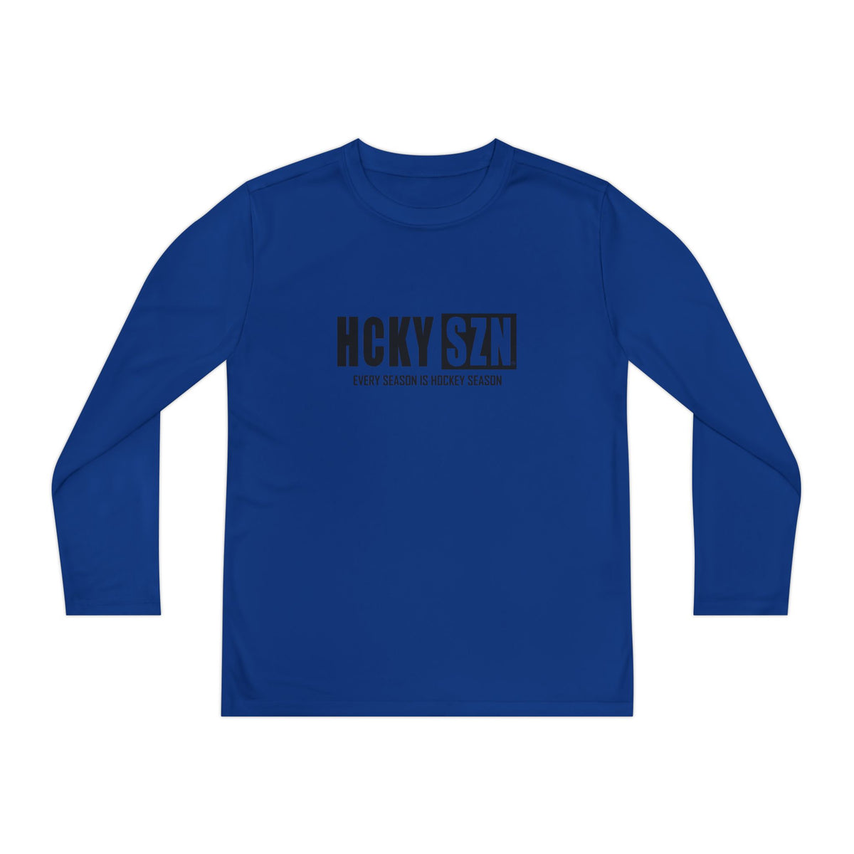 Every Season is HCKY SZN Youth Competitor Long Sleeve Tee (Black Logo) - Various Colors