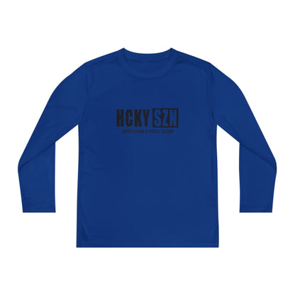 Every Season is HCKY SZN Youth Competitor Long Sleeve Tee (Black Logo) - Various Colors