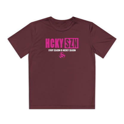 Every Season is HCKY SZN Youth Competitor Tee (Hot Pink Logo) - Various Colors