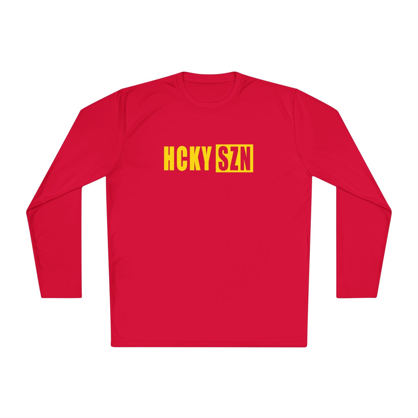 HCKY SZN Performance Long Sleeve Tee (Yellow Logo) - Various Colors