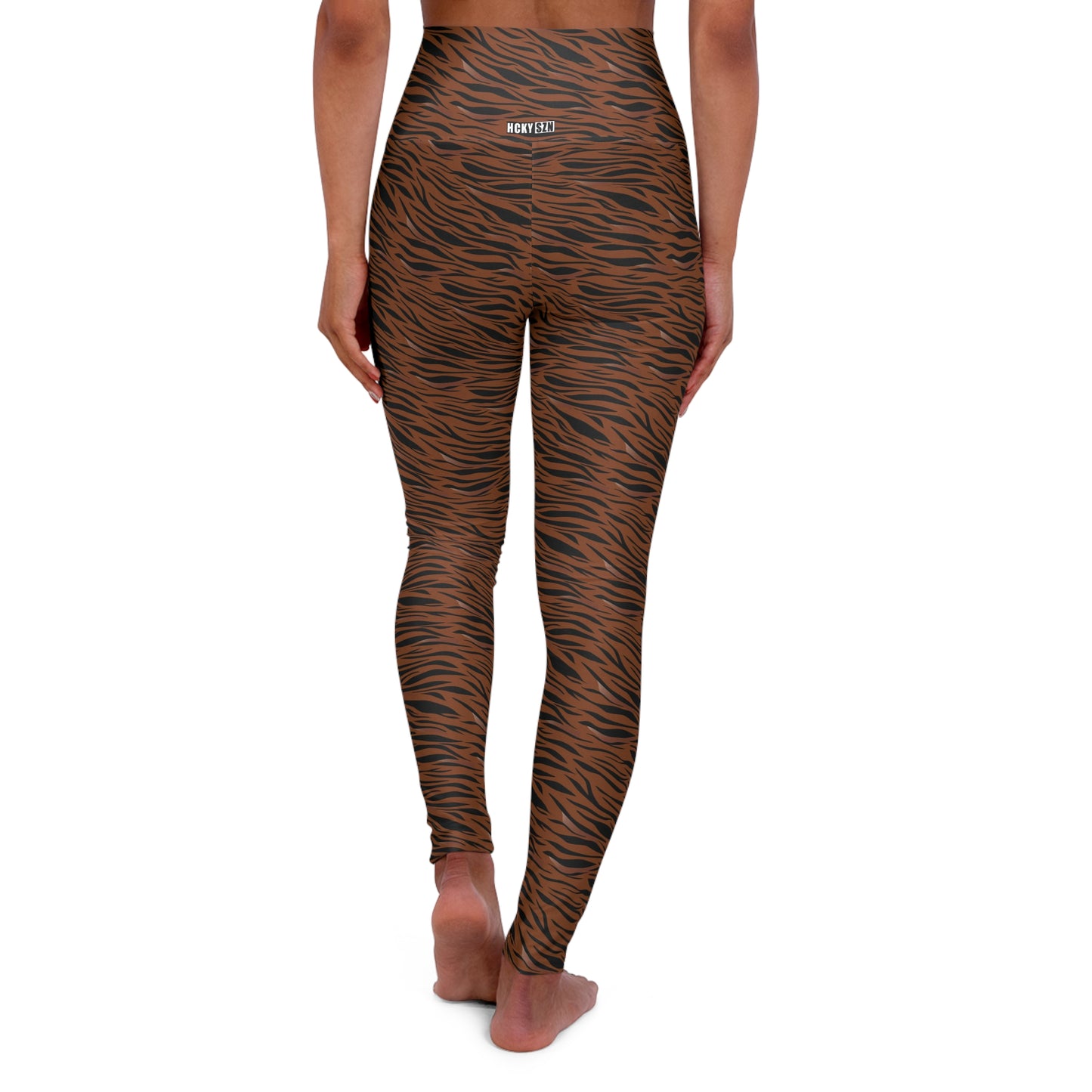 HCKY SZN High Waisted Yoga Leggings (Tiger Stripe)