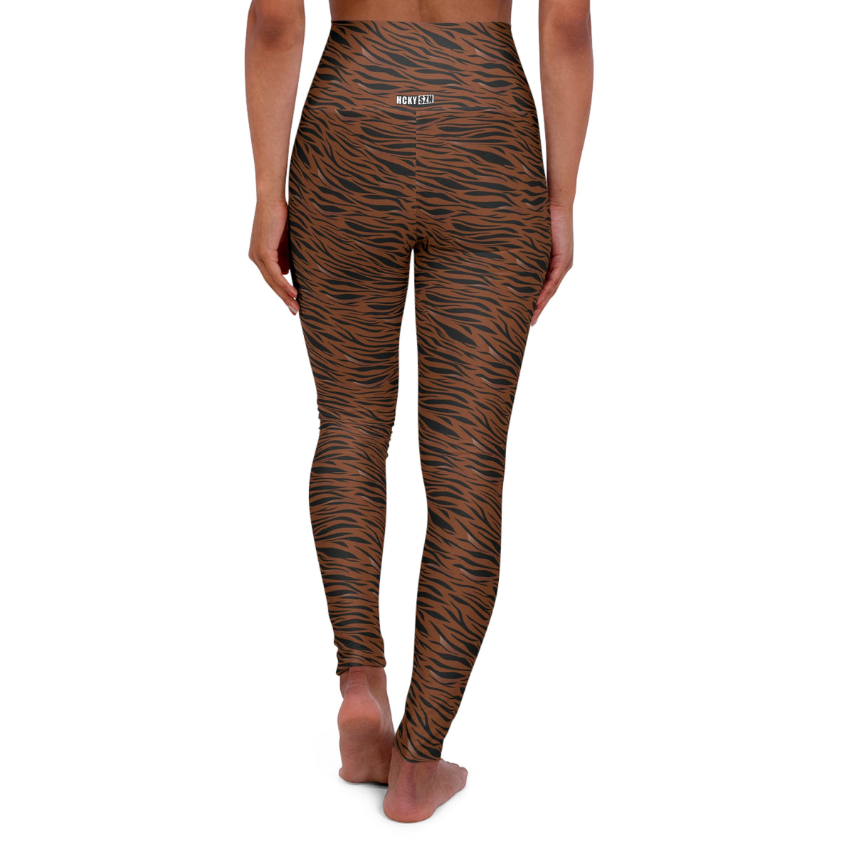 HCKY SZN High Waisted Yoga Leggings (Tiger Stripe)