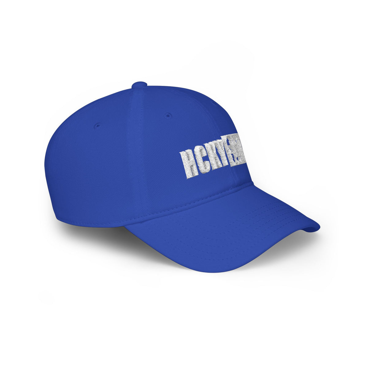 HCKY SZN Low Profile Embroidered Baseball Cap - Blue (White Logo)
