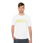 HCKYSZN (Flagship Logo) Adult Performance Tee - White/Sunflower