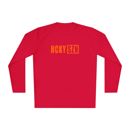 HCKY SZN Performance Long Sleeve Tee (Orange Logo) - Various Colors