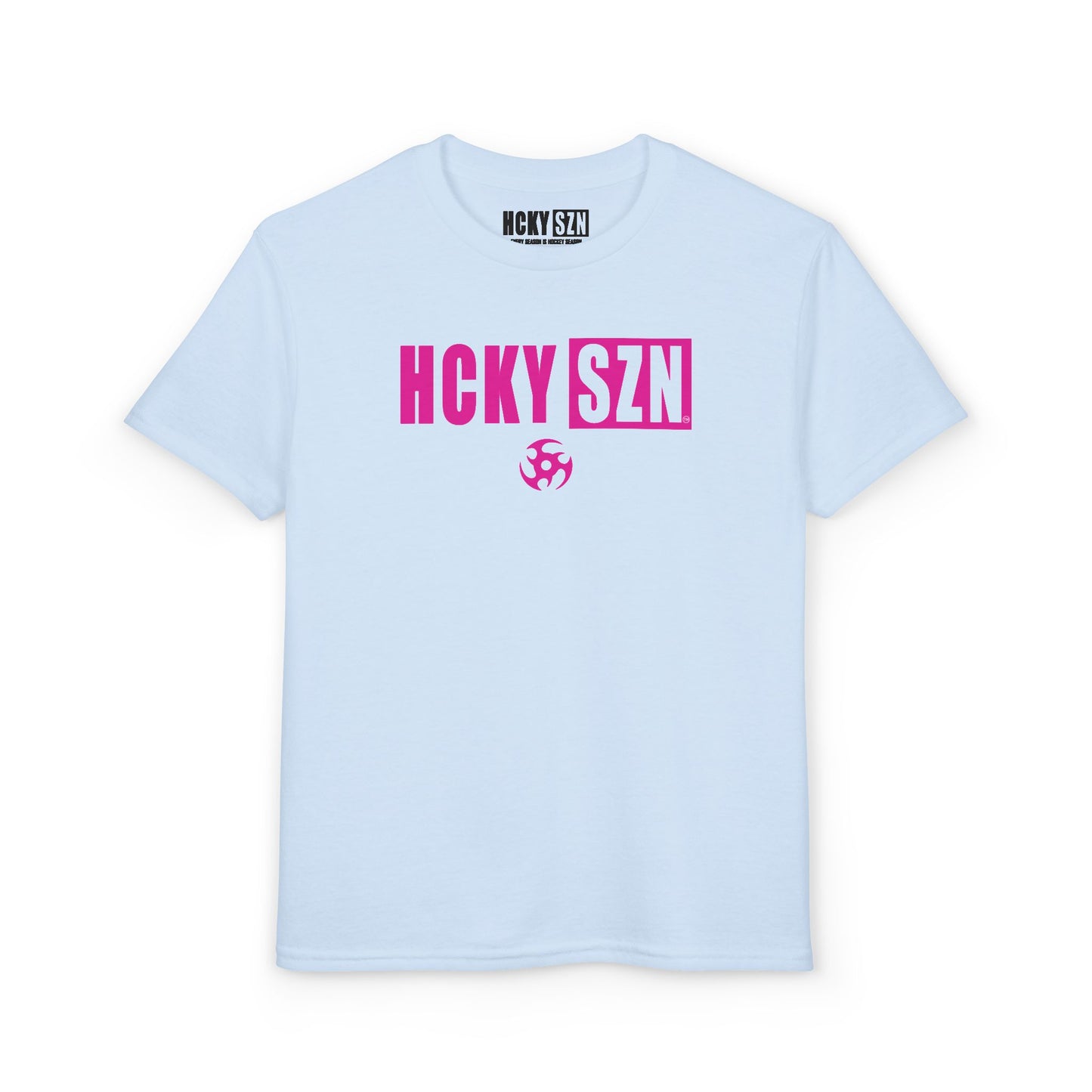 Youth HCKY SZN DryBlend Tee Shirt (Pink Logo) - Various Colors