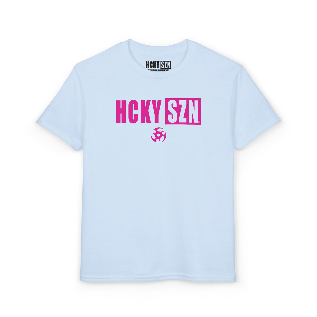 Youth HCKY SZN DryBlend Tee Shirt (Pink Logo) - Various Colors