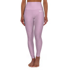 HCKY SZN High Waisted Yoga Leggings (Dusty Pink)