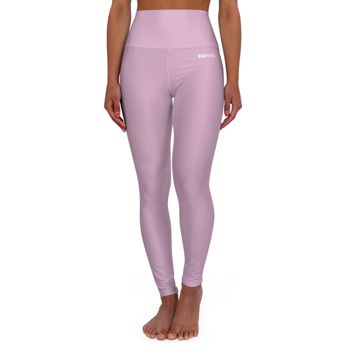 HCKY SZN High Waisted Yoga Leggings (Dusty Pink)
