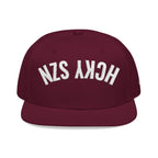 Down HCKY SZN Embroidered Snapback Hat (Maroon)