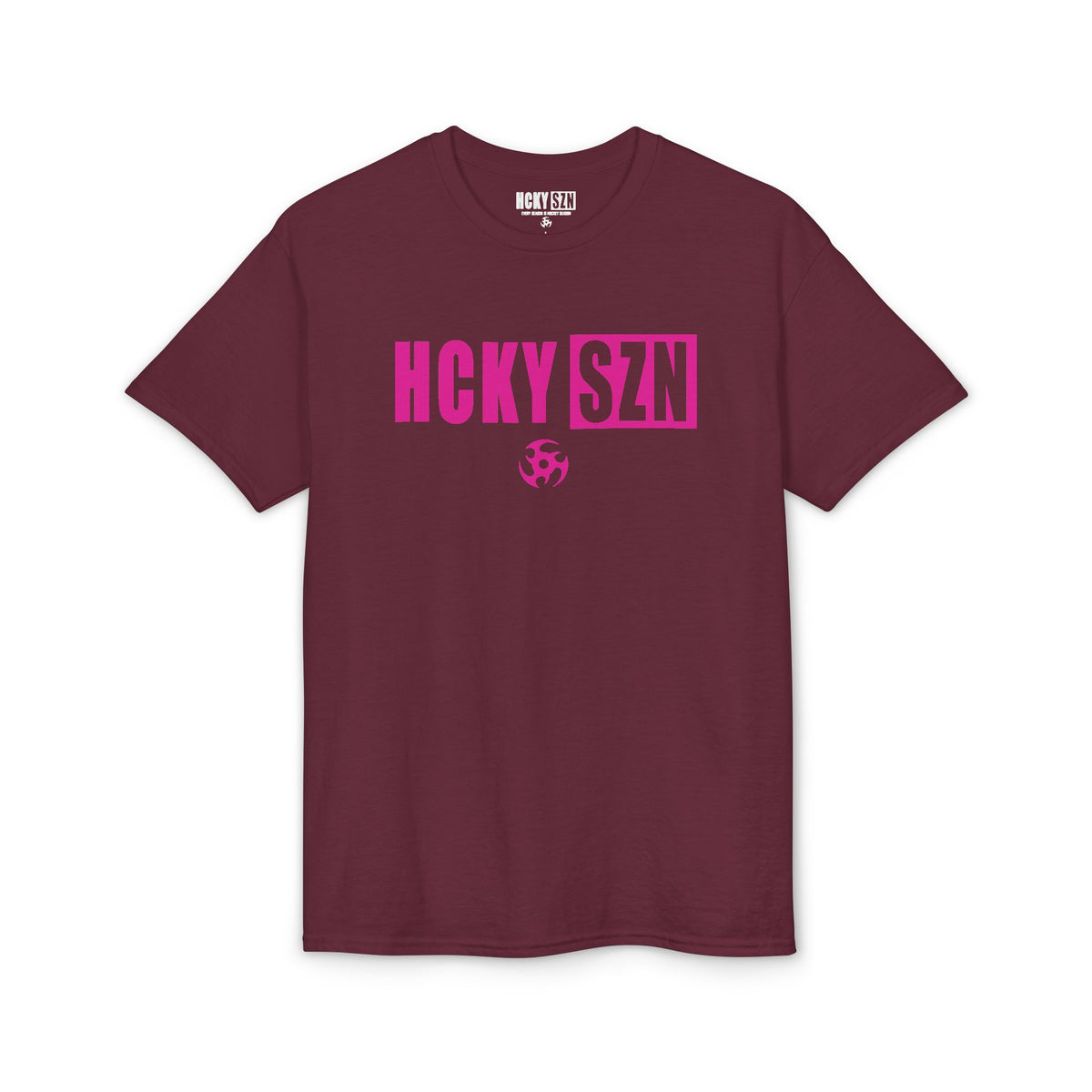 HCKY SZN Simple Star DryBlend Tee Shirt (Pink Logo) - Various Colors