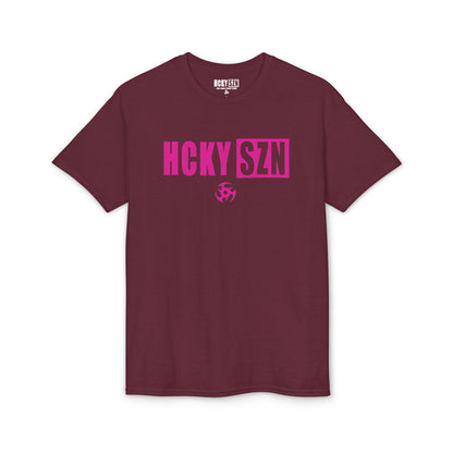 HCKY SZN Simple Star DryBlend Tee Shirt (Pink Logo) - Various Colors