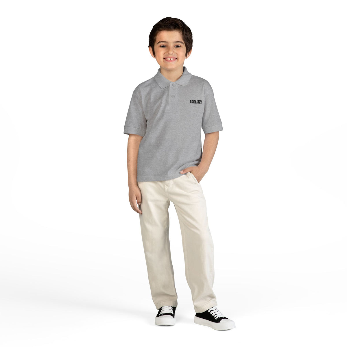 Youth HCKY SZN DryBlend Polo Shirt (Sport Grey)