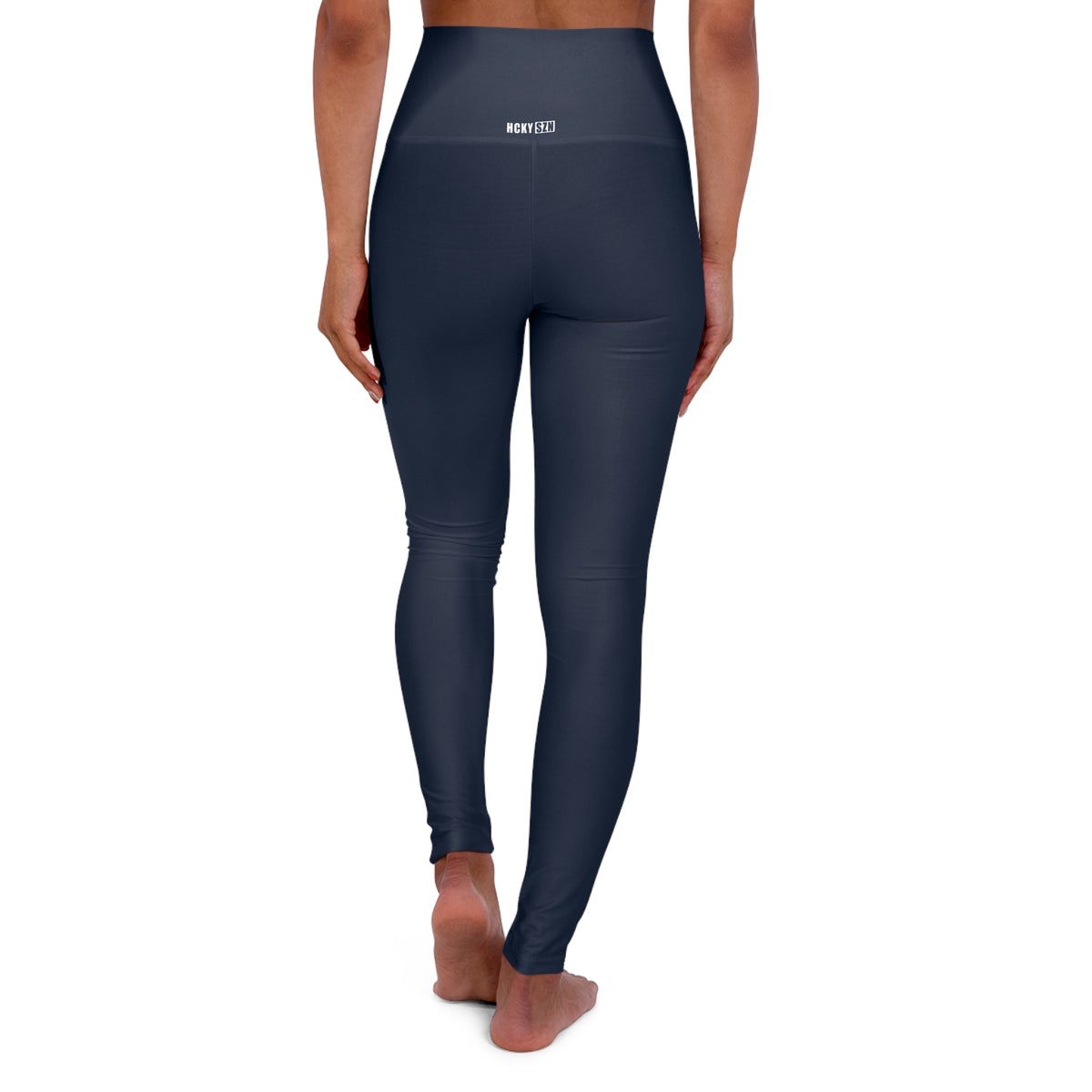 HCKY SZN High Waisted Yoga Leggings (Midnight Navy)