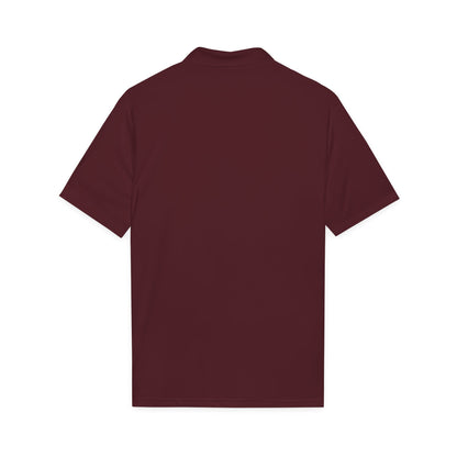 HCKY SZN Embroidered Performance Hockey Polo (Maroon)