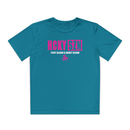 Every Season is HCKY SZN Youth Competitor Tee (Hot Pink Logo) - Various Colors