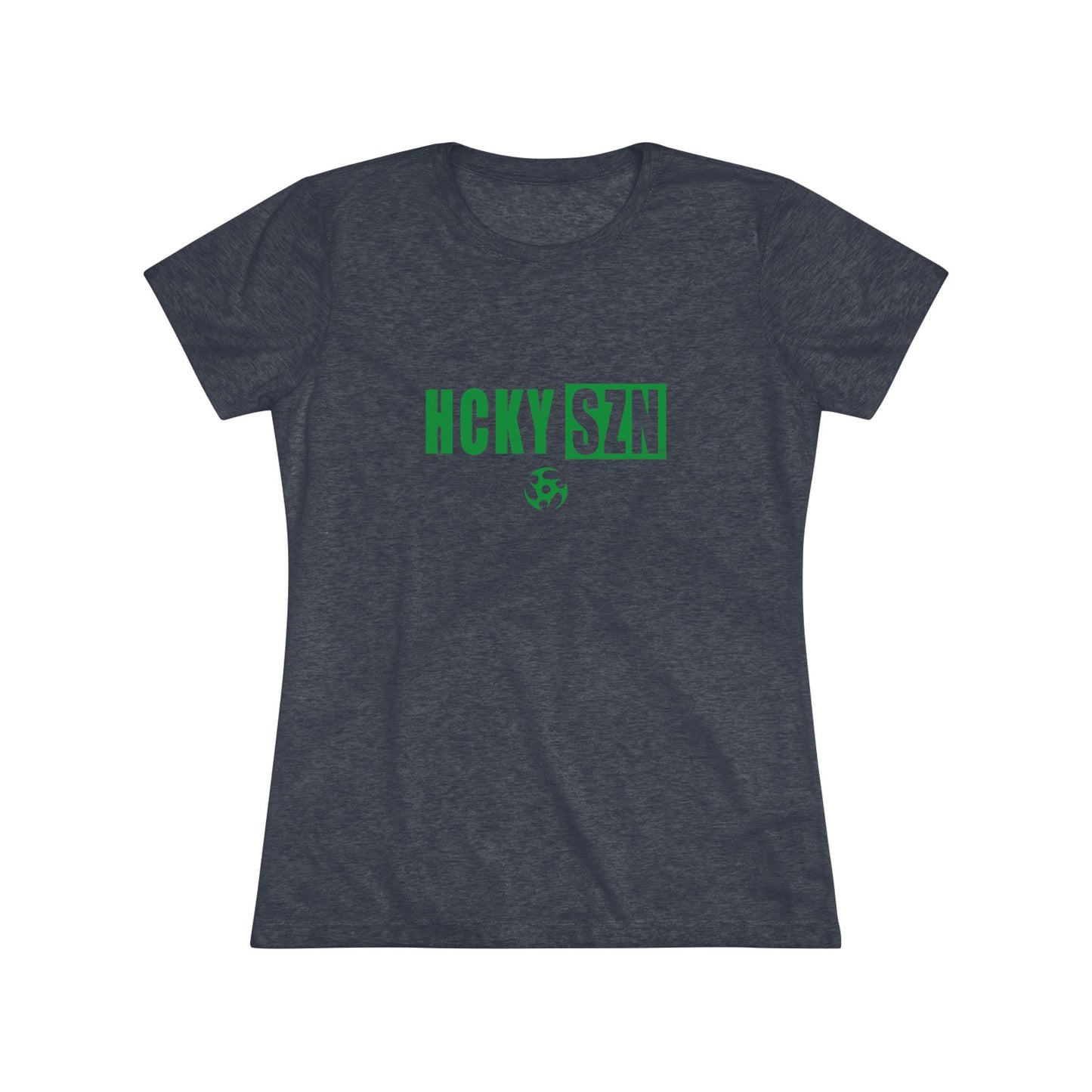 Women’s Hockey Vibe Triblend Tee (Green Logo)