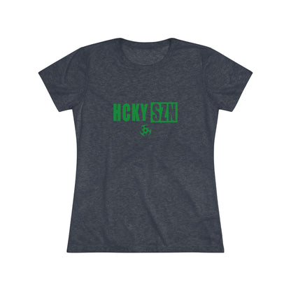 Women’s Hockey Vibe Triblend Tee (Green Logo)