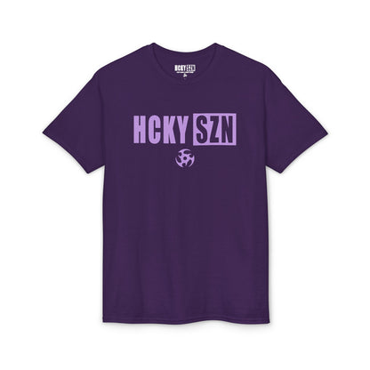 HCKY SZN Simple Star DryBlend Tee Shirt (Lavender Logo) - Various Colors
