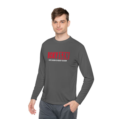 Every Season is HCKYSZN Performance Long Sleeve Tee - Red Logo
