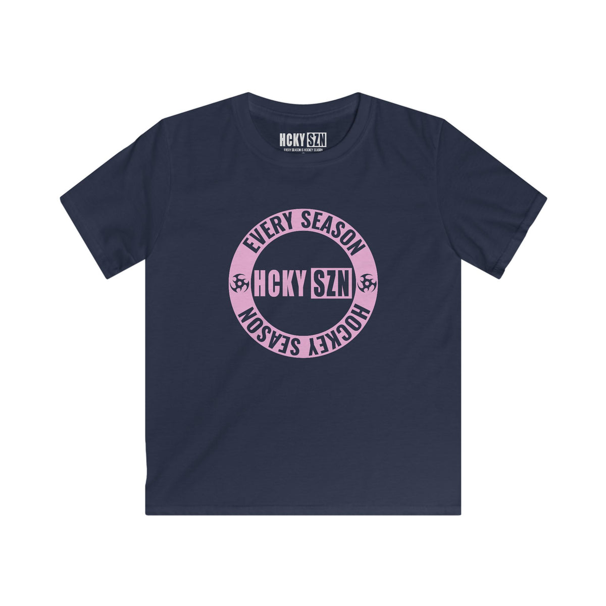 Youth Circle SZN Softstyle Tee (Pink Logo) - Various Colors