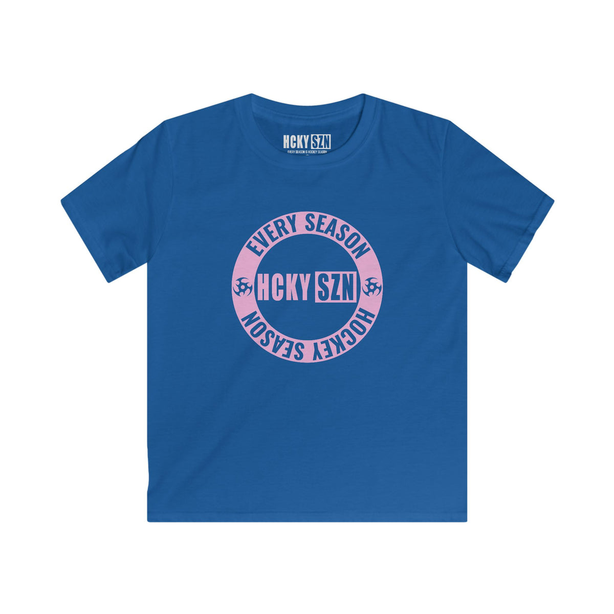 Youth Circle SZN Softstyle Tee (Pink Logo) - Various Colors
