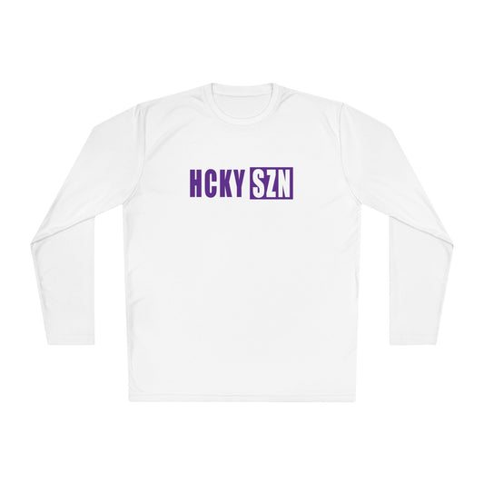 HCKY SZN Performance Long Sleeve Tee (Purple Logo) - Various Colors