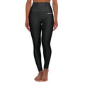 HCKY SZN High Waisted Yoga Leggings (Pitch Black)