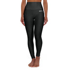 HCKY SZN High Waisted Yoga Leggings (Pitch Black)