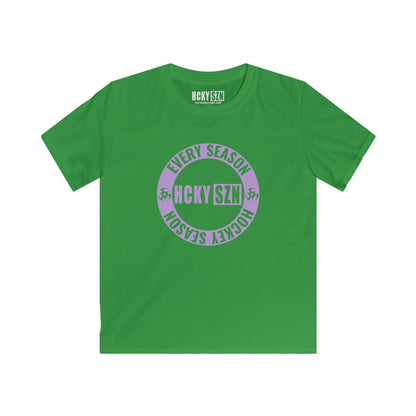 Youth Circle SZN Softstyle Tee (Lavender Logo) - Various Colors